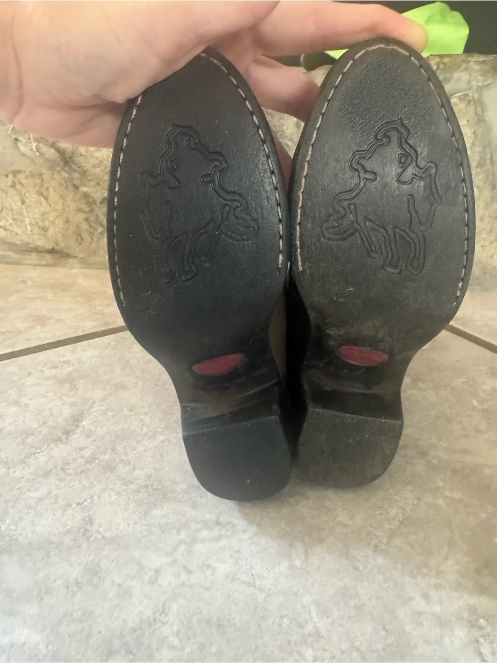 ⁠Durango Kids Distressed Brown Leather Western Cowboy Boots Size 13D